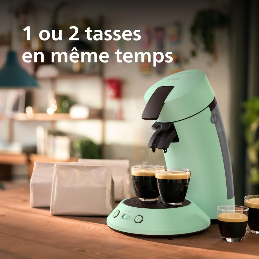 SENSEO Original Plus – Machine à café à dosettes Vert Désert (CSA210/80)