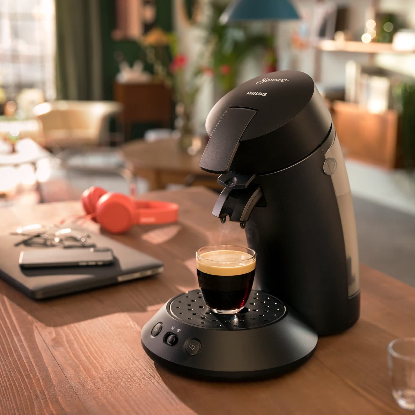 Machine à café à dosettes SENSEO Original – Noir Piano (CSA210/22)