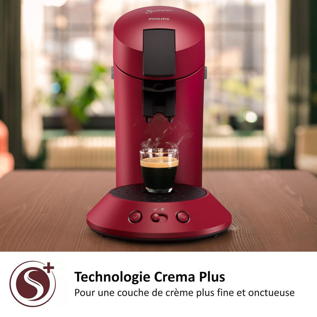 SENSEO Original Plus – Machine à café à dosettes Rouge (CSA210/91)
