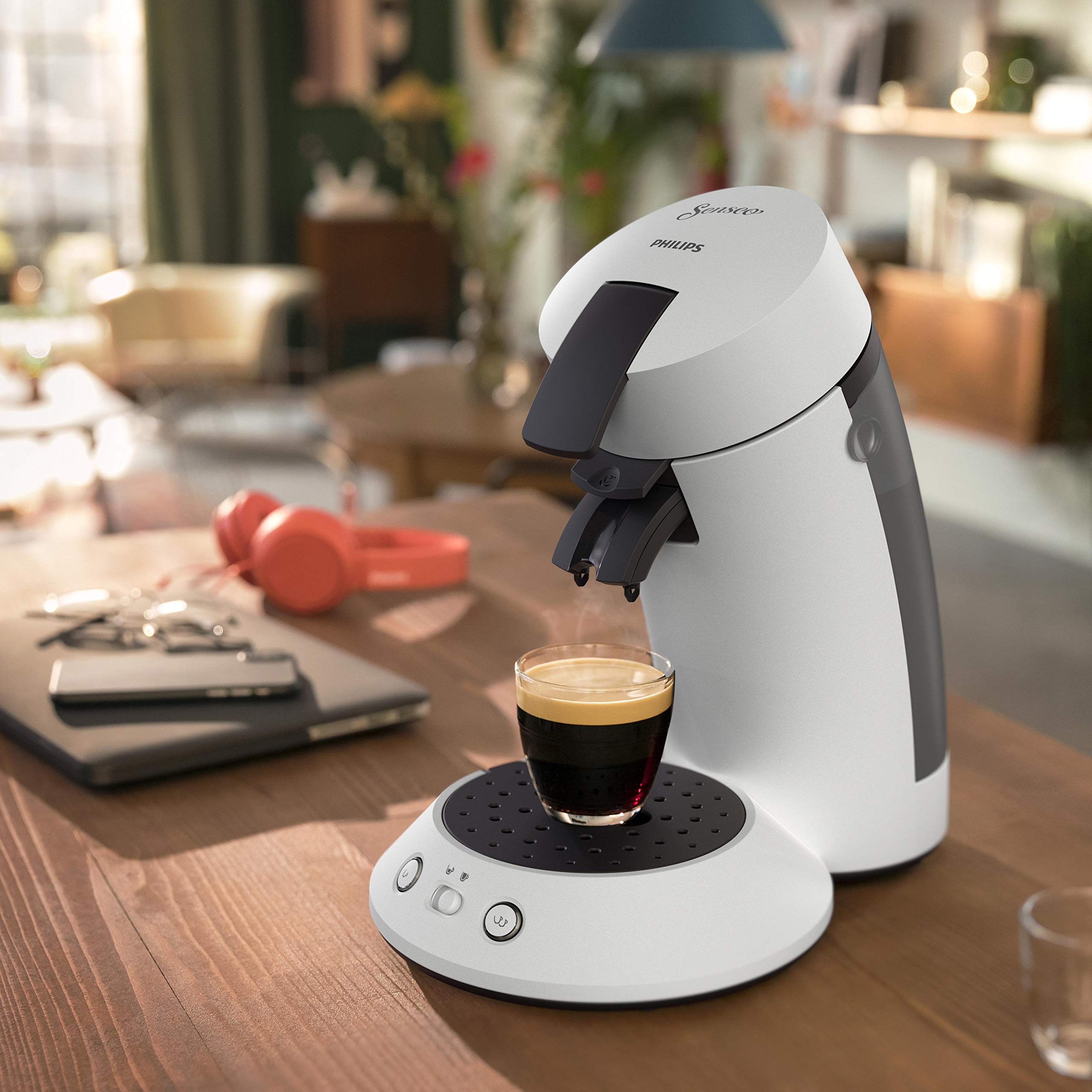 SENSEO Original Plus – Machine à café à dosettes Blanche (CSA210/11)