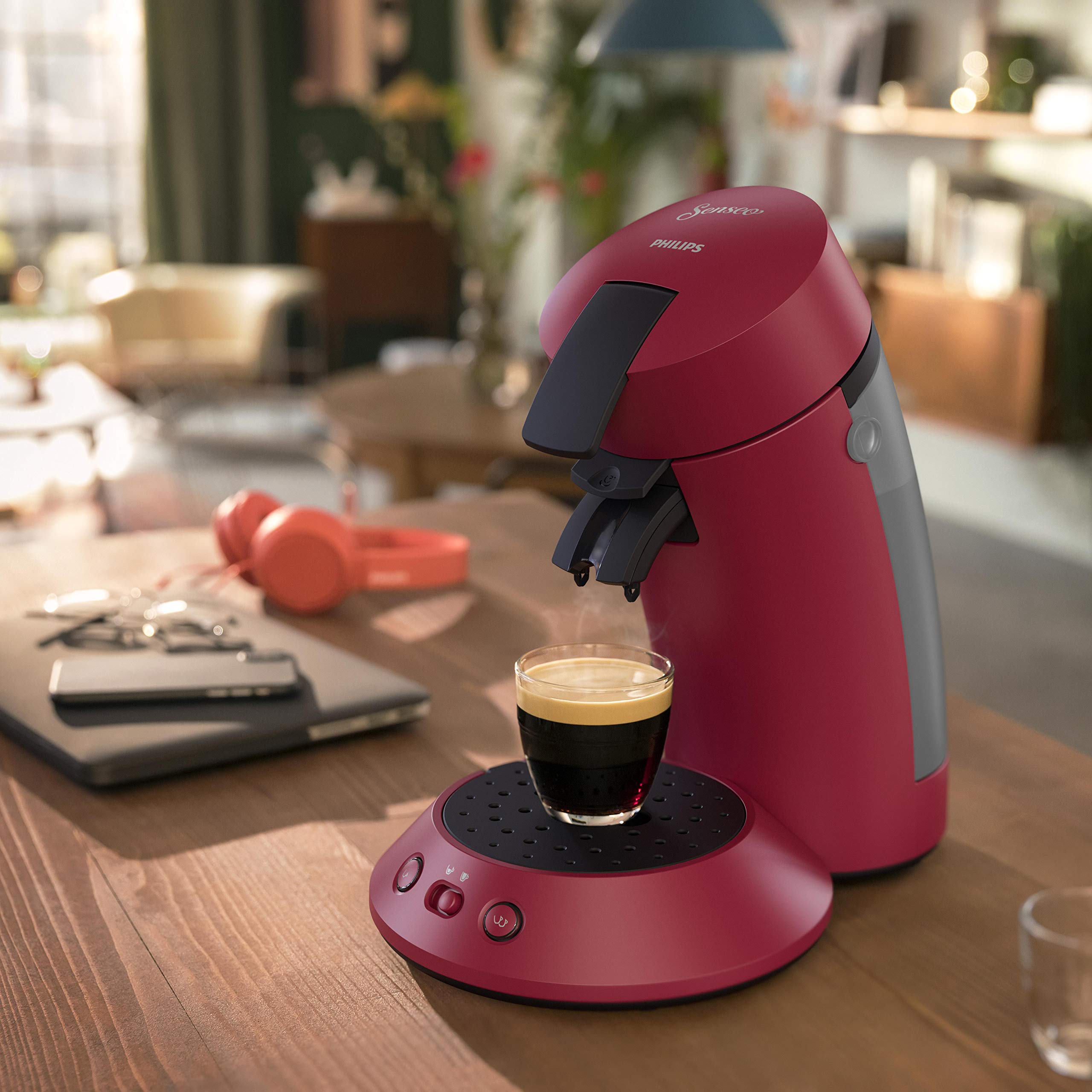 SENSEO Original Plus – Machine à café à dosettes Rouge (CSA210/91)